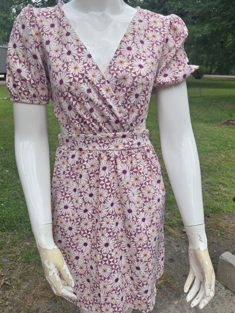 Bepop Pink Daisy Print   Dress